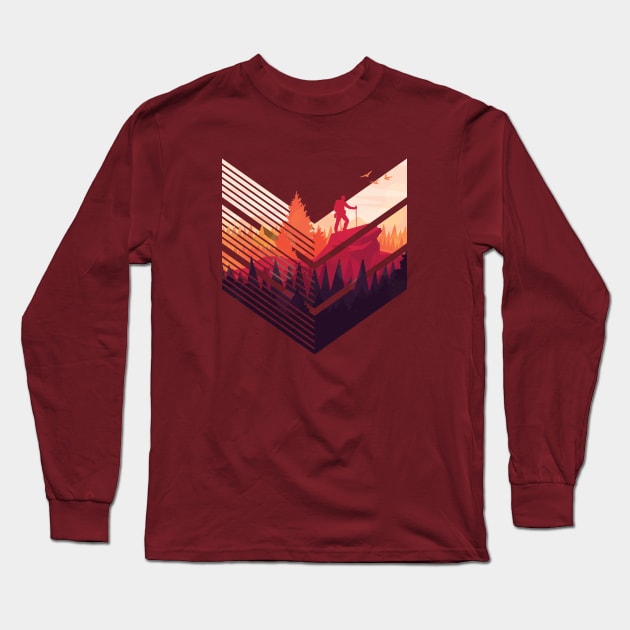 Hiking Long Sleeve T-Shirt by LR_Collections